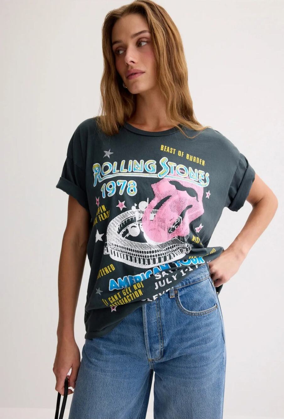 Daydreamer Rolling Stones 1978 American Tour Merch T-Shirt Women Size M
